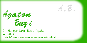 agaton buzi business card